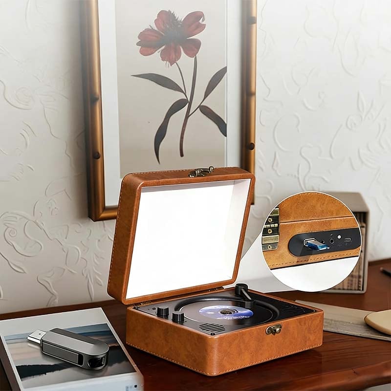 Tragbarer Retro-CD-Bluetooth-Musikplayer