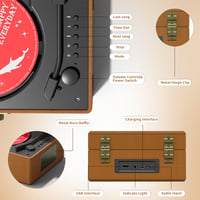 Sakerplus Rechargeable Leather CD Player