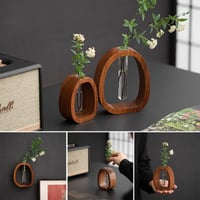 ✨Solid Wood Glass Vase