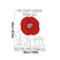 Red poppy veterans sticker