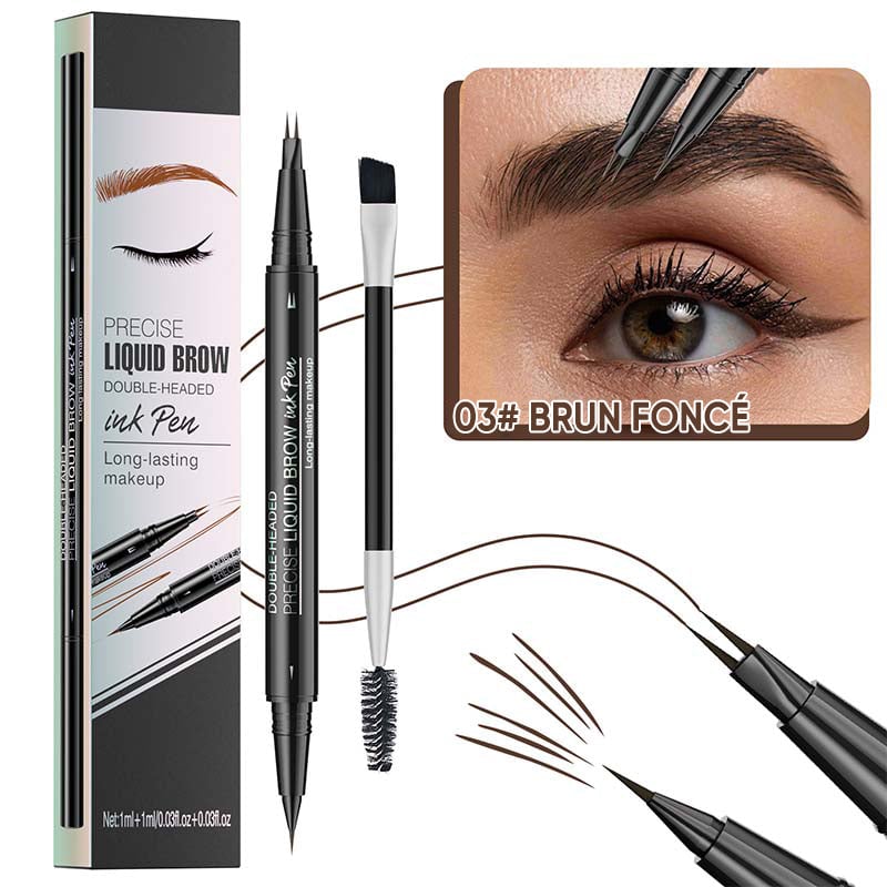 Stylo à sourcils 2 en 1 à double extrémité