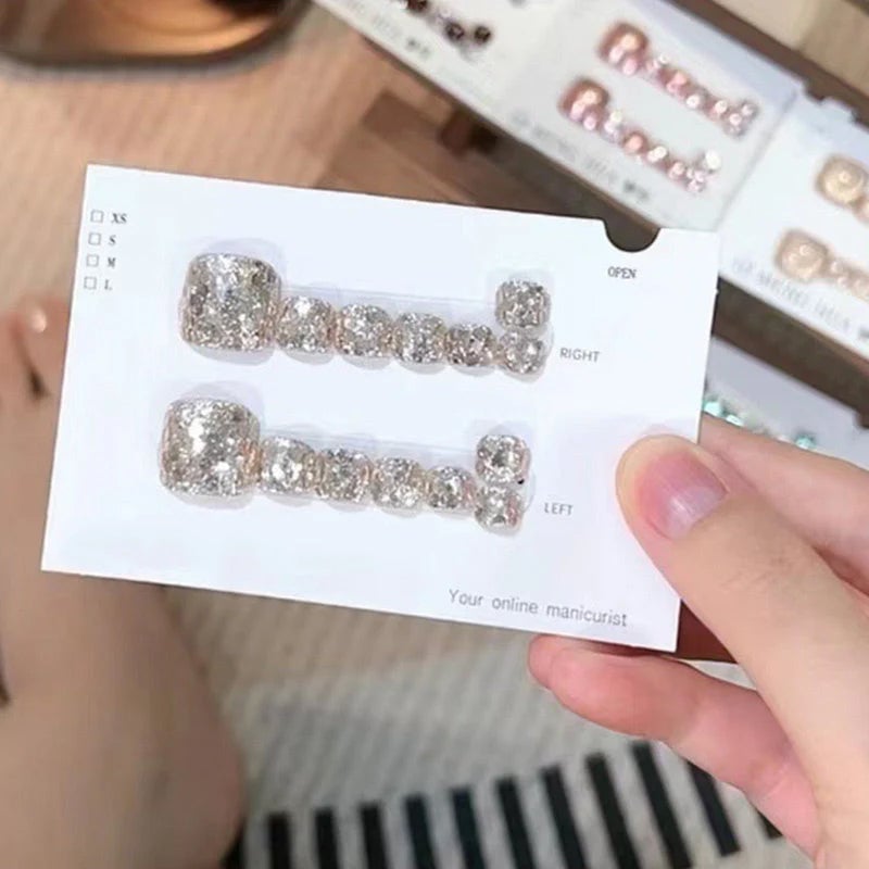 14 Feuilles de papier pour ongles d'orteils à presser