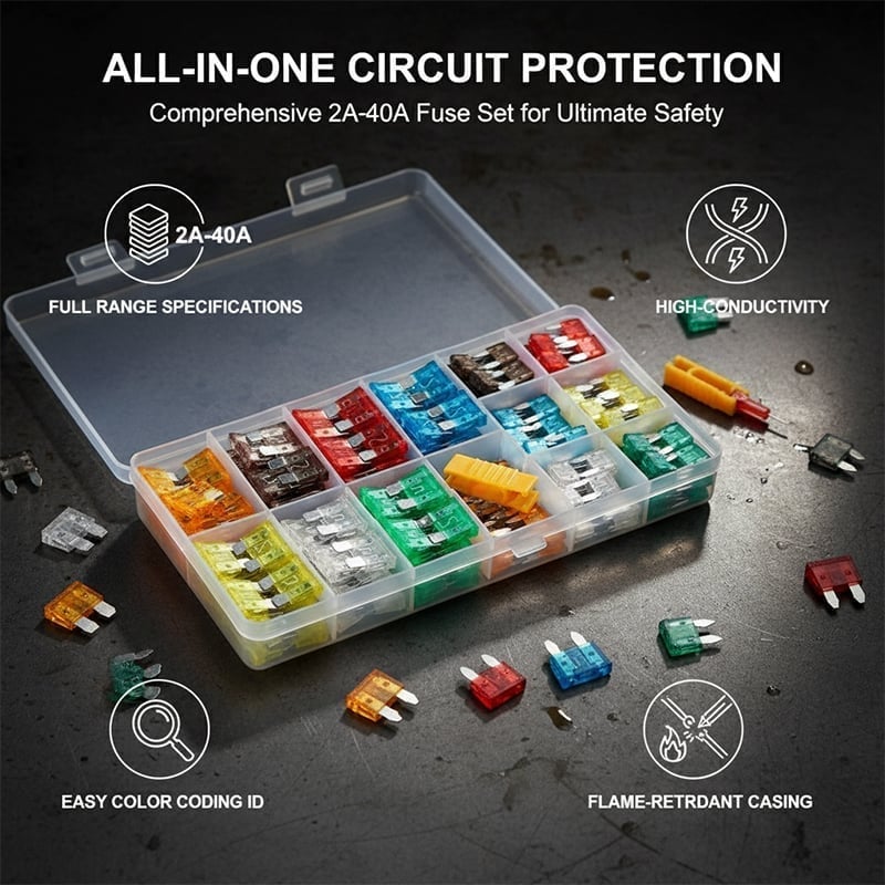 Assorted Automotive Blade Fuse Set