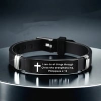 Inspirational Quote Bible Verse Cross Bracelets
