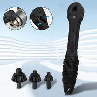 Dual-Head Ratchet Drill Chuck Wrench