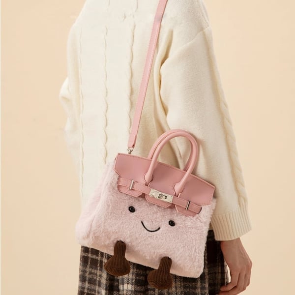 Plush Crossbody Bag for Winter Adventures