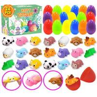 Prefilled Easter Eggs with Toys and Stickers for Egg Hunts