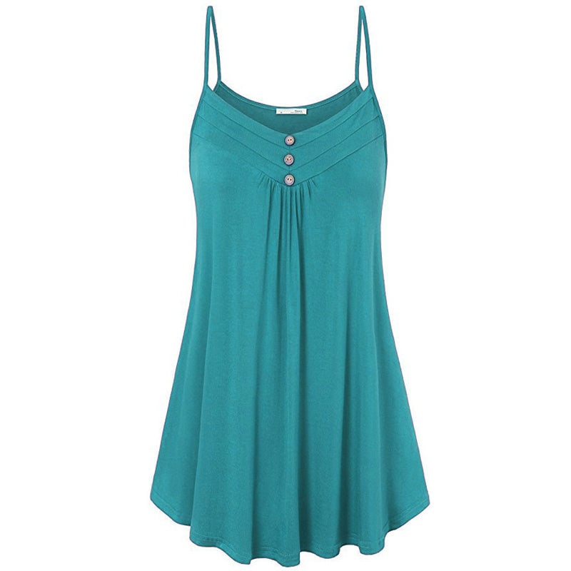 V-ringad enfärgad camisole