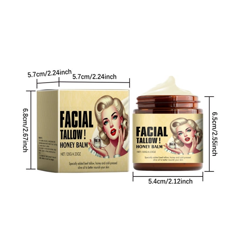 Baume au miel et au suif pour le visage