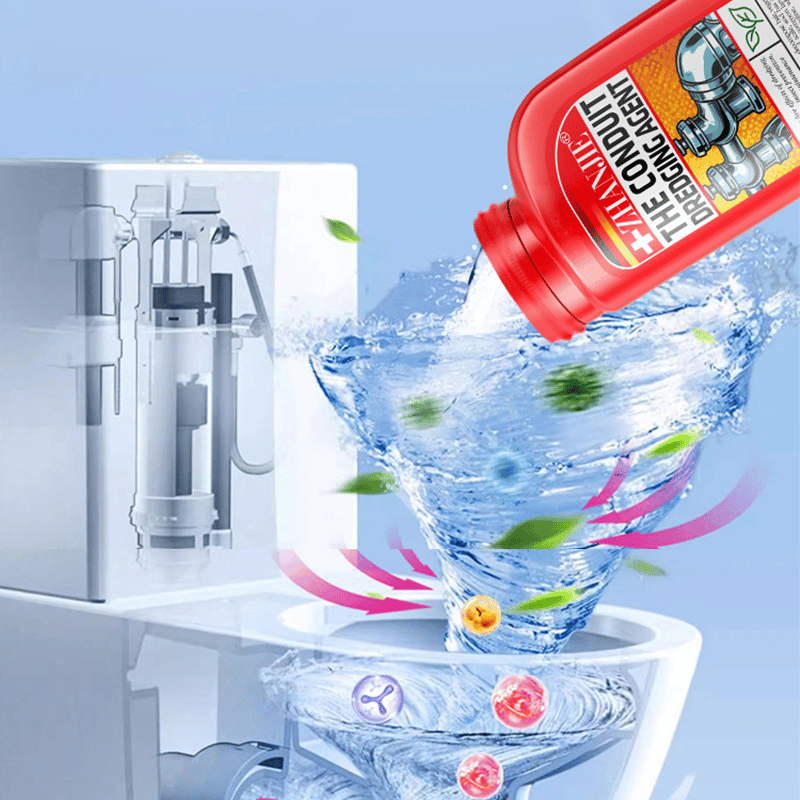 Powerful kitchen and bathroom pipe cleaning agent