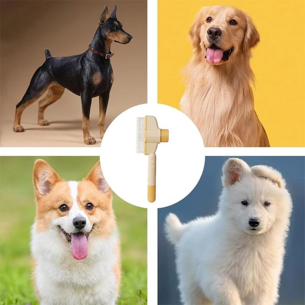 【Sale】 Self-cleaning Pet Flea Comb Grooming Brush