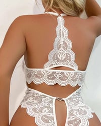 Öppen Gren Spetsig Sexig Pyjamas