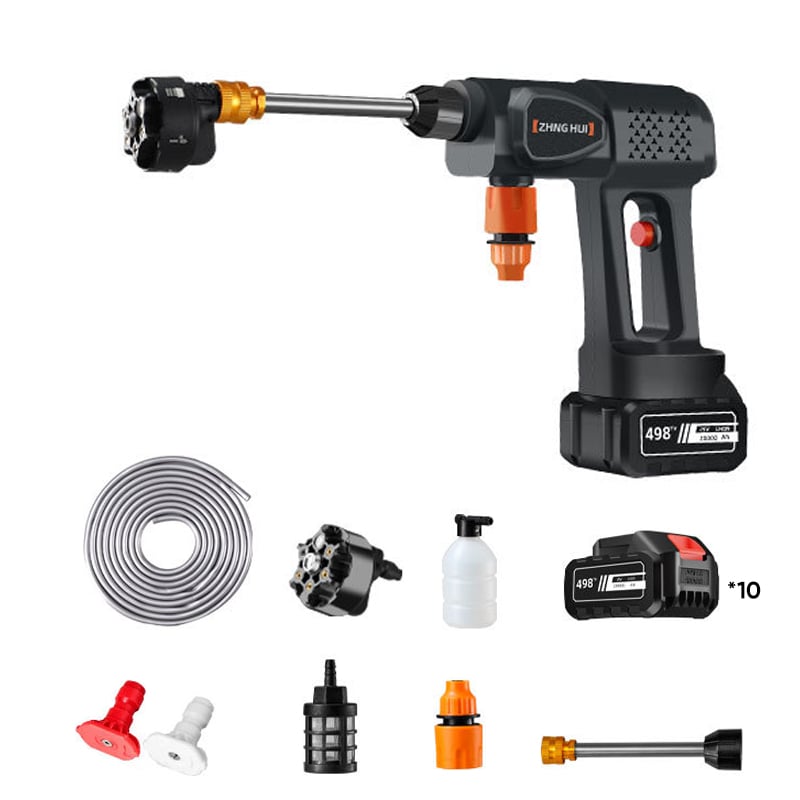 Portable High-Pressure Car Wash Gun with Lithium Battery