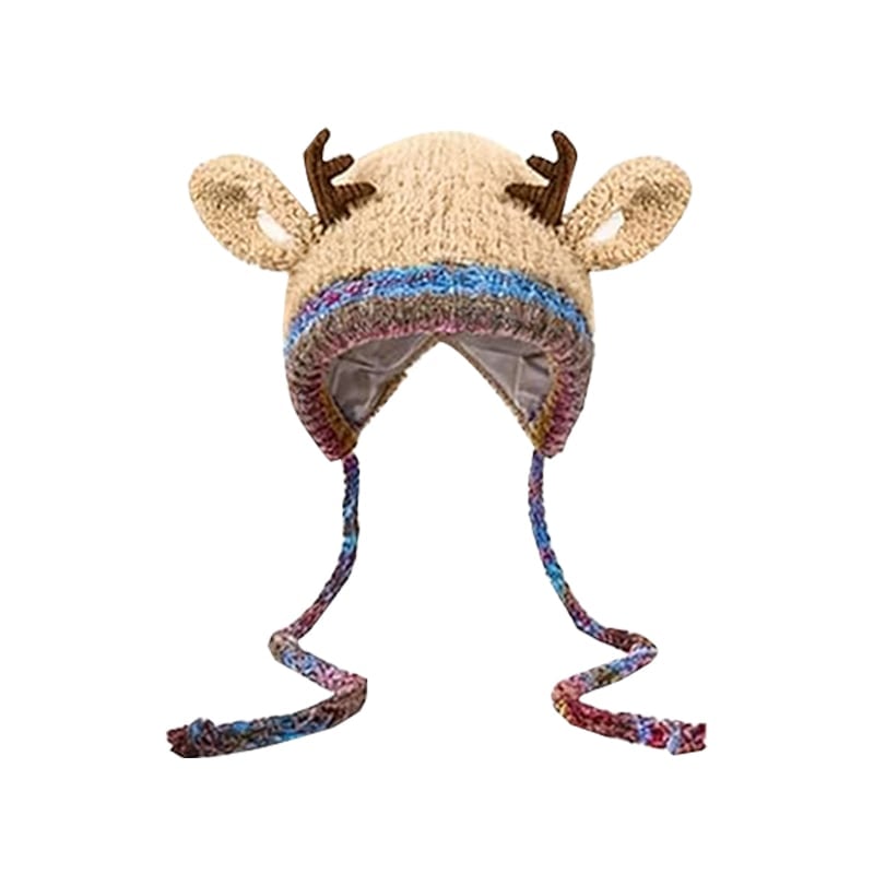 Cute Christmas Antler Beanie Hat