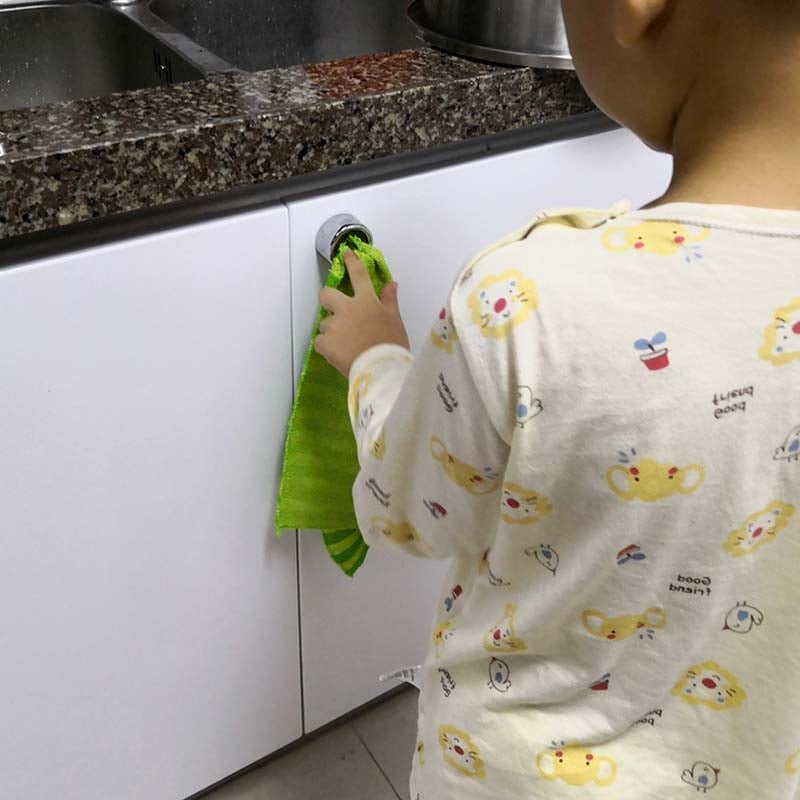 Round Adhesive Push Towel Hooks for Kitchen