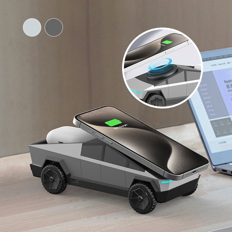 Cybertruck-Inspired 3-in-1 Multifunctional Wireless Charger