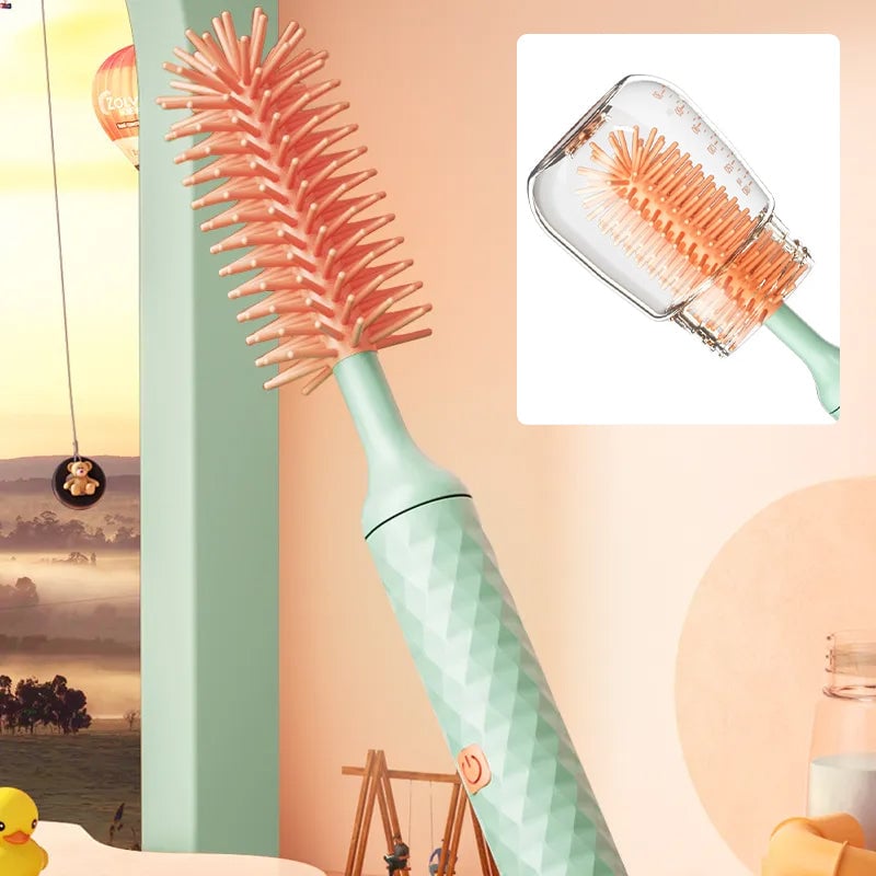 Spazzola elettrica per bottiglie in silicone