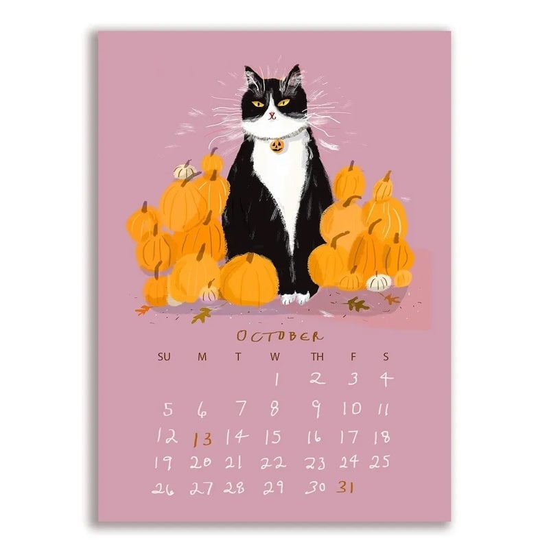 🎄Christmas Hot Sale | 🖼️2025 Dancing Cat Calendar