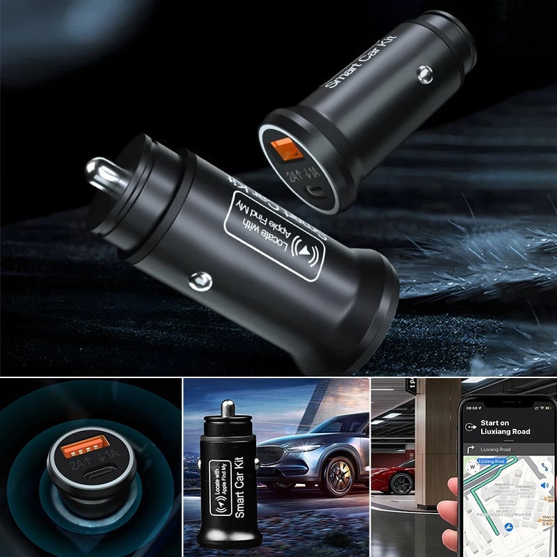 Billaddare med GPS-spårning