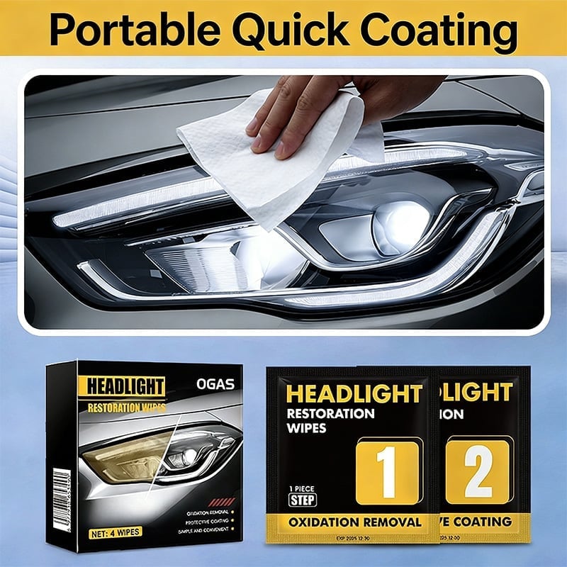 Headlight Restoration Wipes Kit