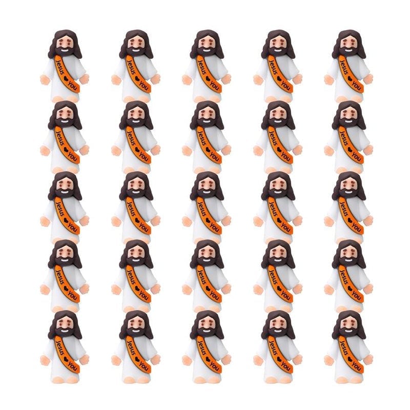 Mini Jesus Figurines With Jesus love You Slogan