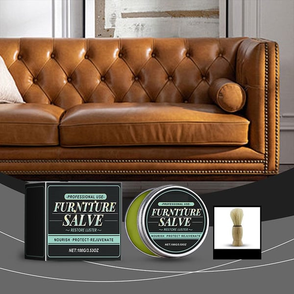 Furniture Salve for Leather - Polisher, Moisturizer, and Restorer for Couches and Furniture