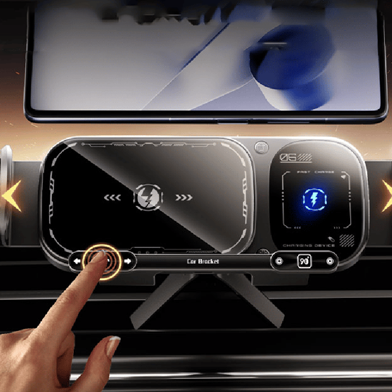 Sakerplus Kabellose Ladestation Mit Drehbarer Auto-Halterung