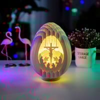 Birth of Jesus 3D Paper Desk Lamp - Handmade