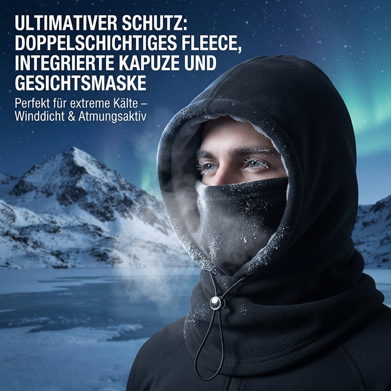 Fleece-Doppelschicht-Integrierte Mütze