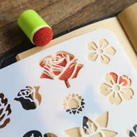 DIY Embossing Painting Template with Inkpad Fingertip Applicator Tool