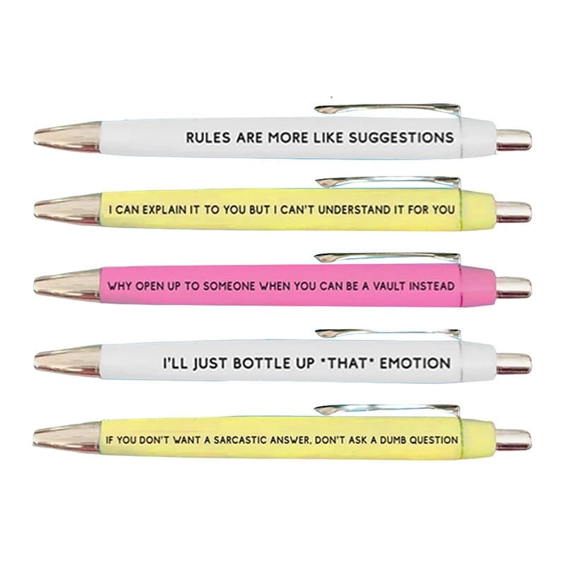 5pcs Horoscope Funny ballpoint Pens black ink (Aquarius)