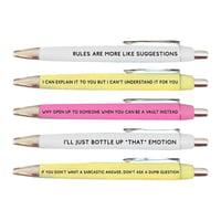 5pcs Horoscope Funny ballpoint Pens black ink (Aquarius)