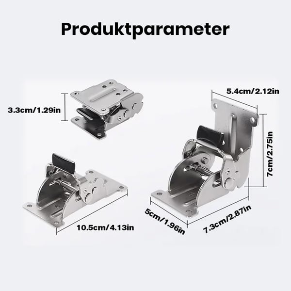 Saker 0-90-180 Grad Selbstsperr Klappscharnier Korrosionsbeständiger Unsichtbarer Verbinder