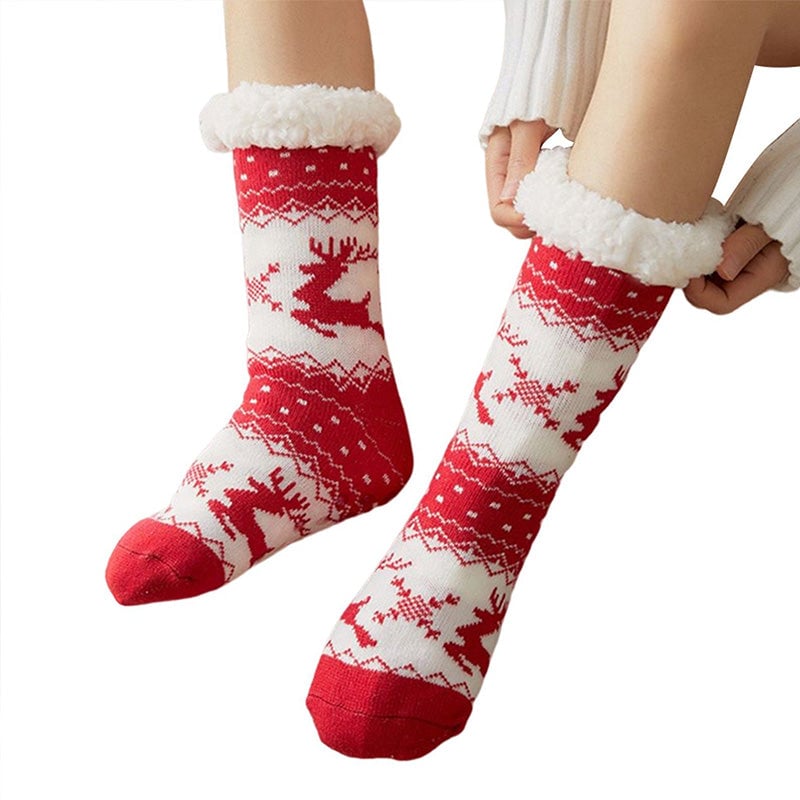 Weihnachtliche Bodensocken – Rutschfeste Haussocken