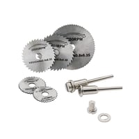 Set van 6 stuks metalen HSS-cirkelzaagbladen
