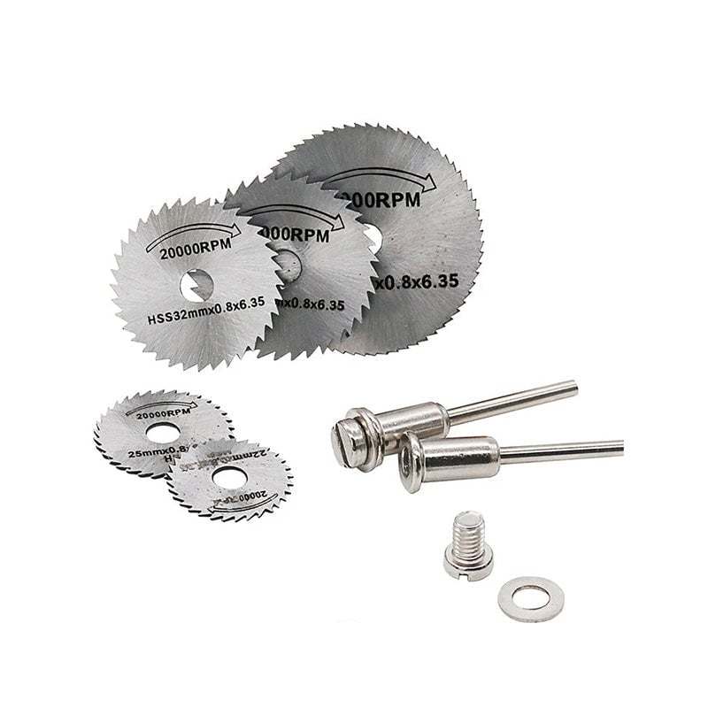 Set van 6 stuks metalen HSS-cirkelzaagbladen