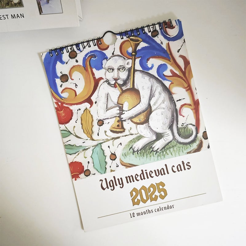 Hässlicher Mittelalter-Katzen-Kalender 2025