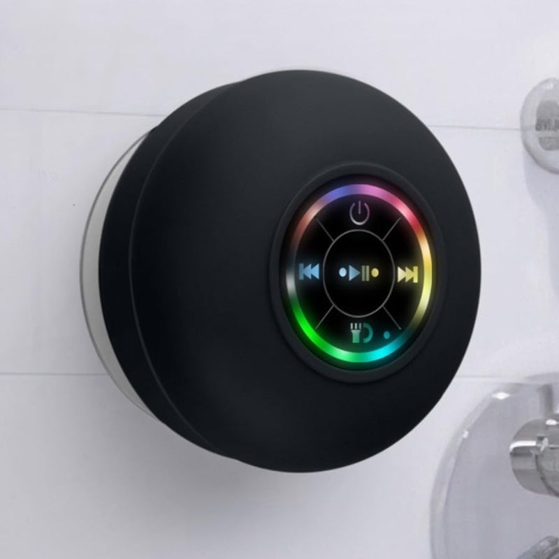 Mini Bluetooth Shower Speaker With Led Light