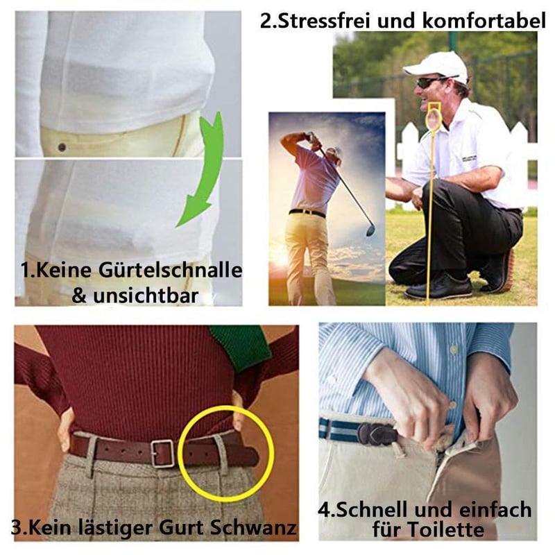 🎊Super Elastischer Schnallenfreier Gürtel für Damen und Herre🎊