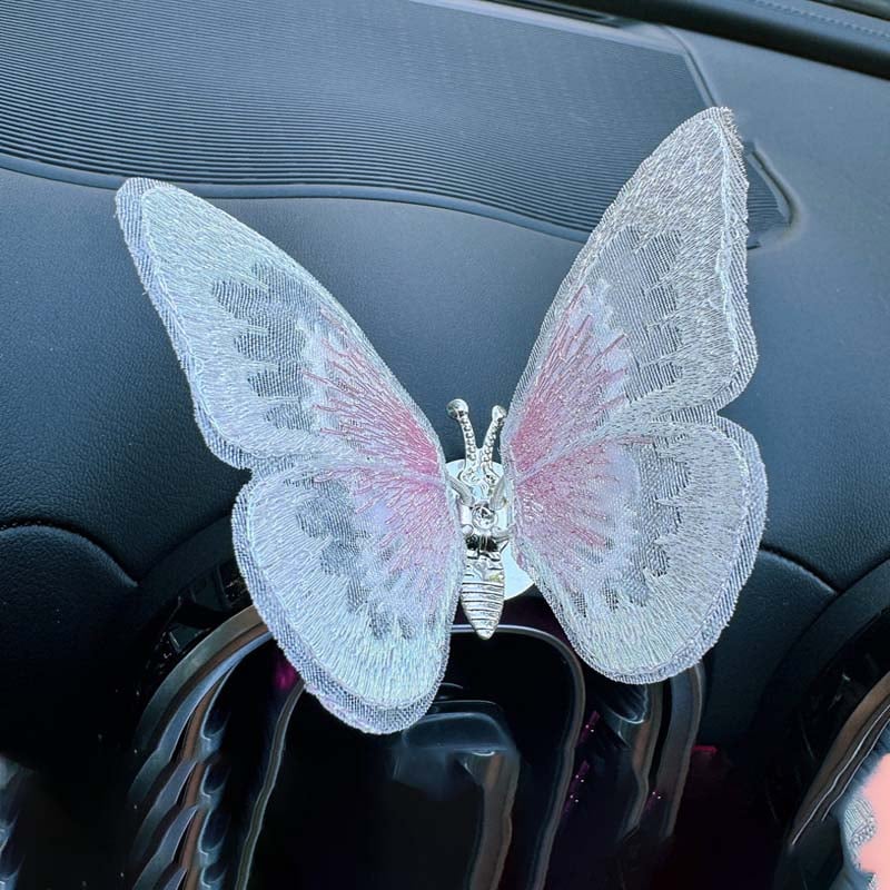 Embroidery Fragrance Butterfly Car Decoration