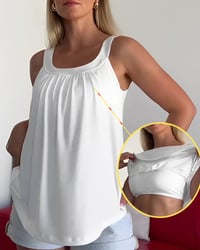 Top Uni Plissiert