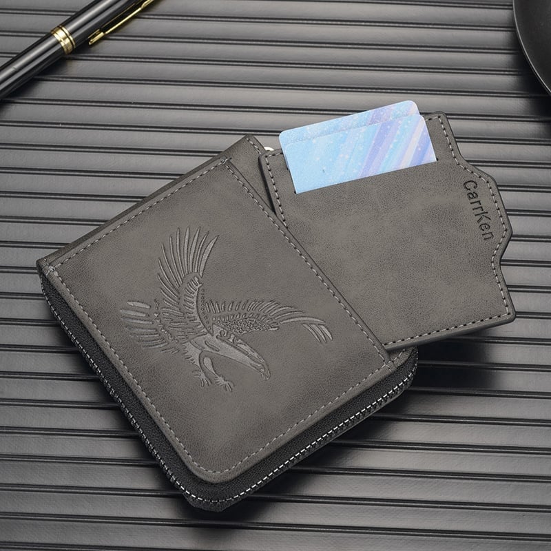 Horizontal Men's Retro Embossed Wallet