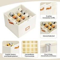Zusammenklappbare Schuh-Organizer-Box mit transparentem Deckel