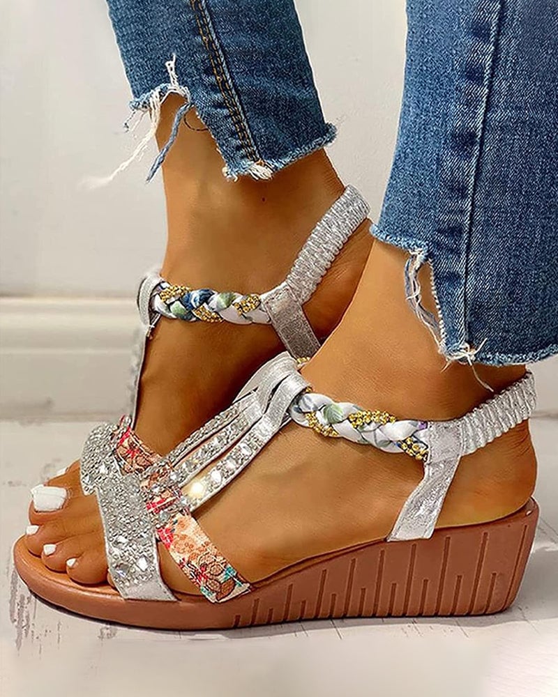 Boho Beach Wedge Sandals