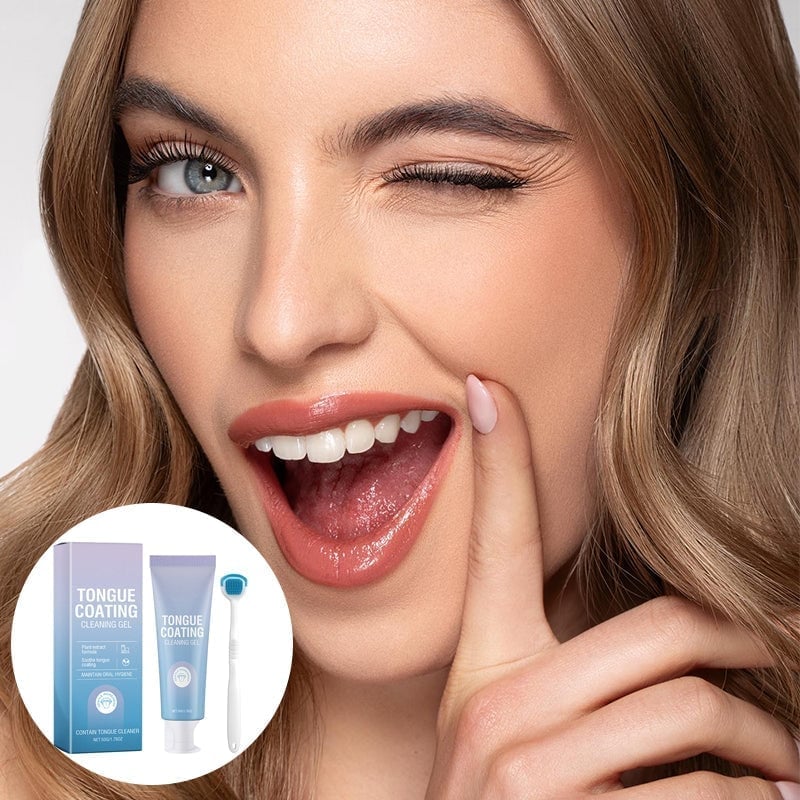 Tongue Cleaning Gel & Brush Bundle for Refreshing Oral Care
