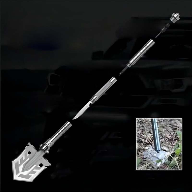 Multifunctional portable outdoor camping engineer shovel