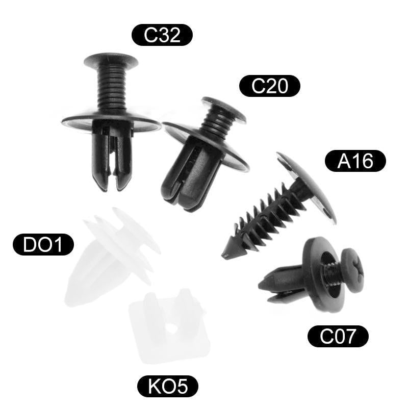 Universal Car Plastic Fender Fastener Clips (150 pcs)