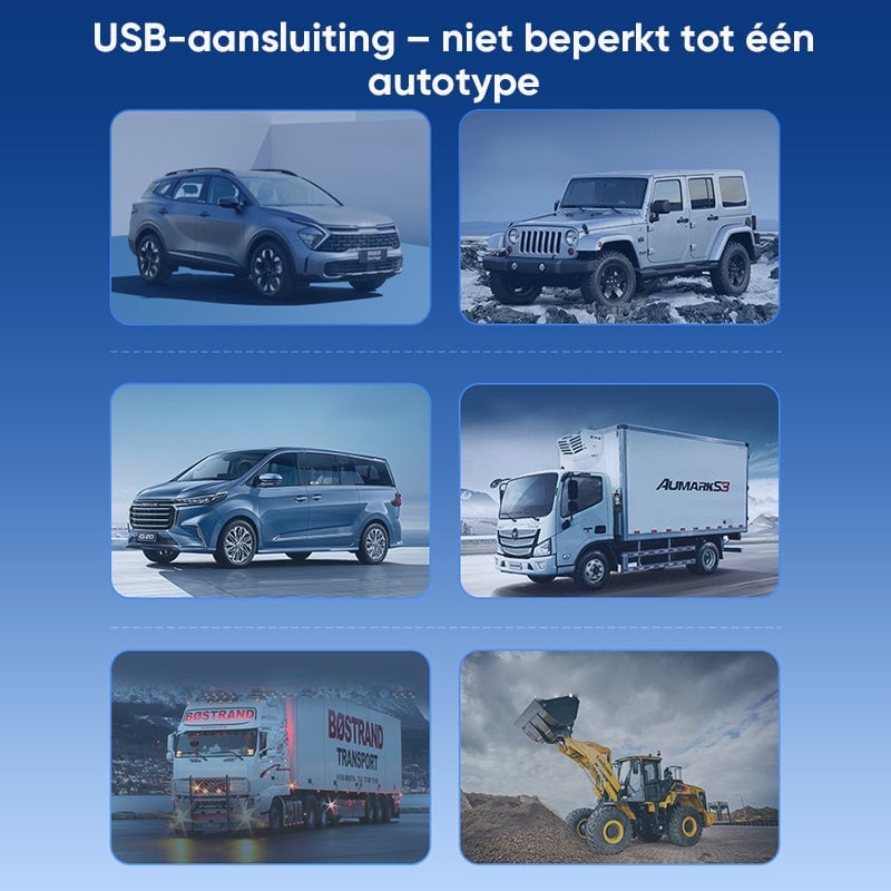 Dubbele kop Mini USB Autoventilator