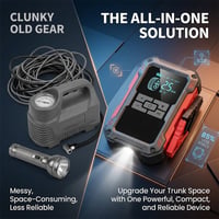 Portable Car Jump Starter and Tire Inflator All-in-One