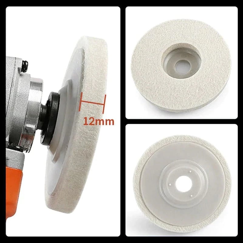Sakerplus Wool Felt Polishing Wheel Disc